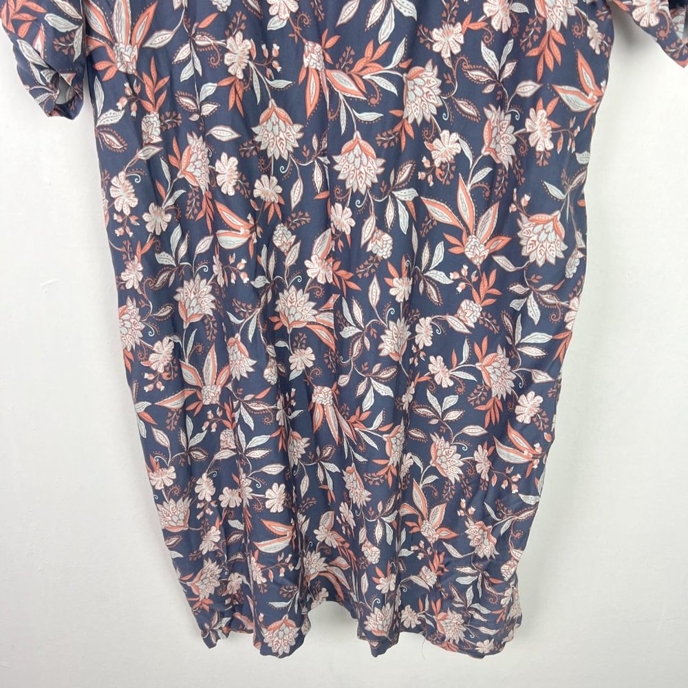 NWOT J. Jill Pure Jill Floral Shirt Dress Short Sleeves Size Large L NEW - Picture 9 of 9